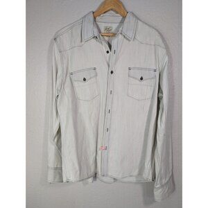 Lucky Brand Western Distinctive Shirt Mens XL Button Up Guaranteed Fit Sports115